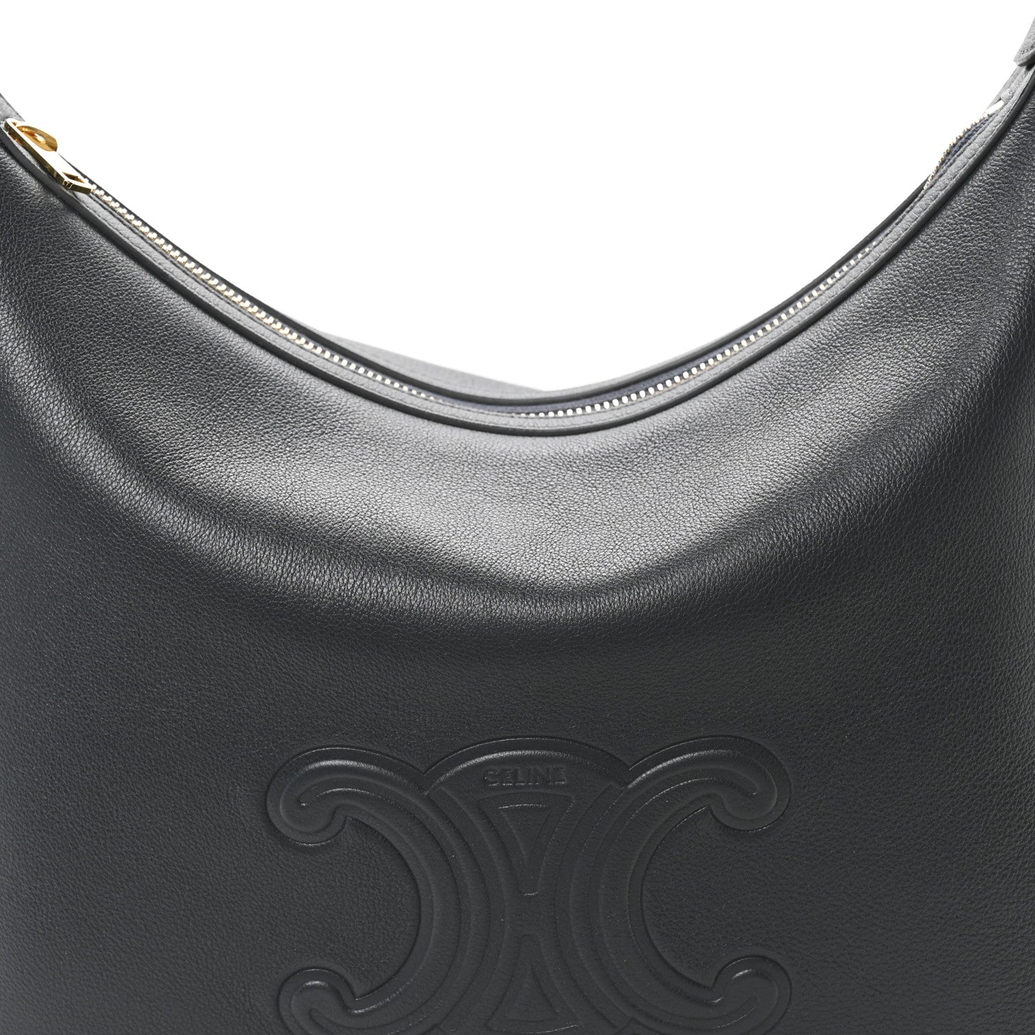 Celine Calfskin Triomphe Heloise Shoulder Bag Slate Grey 9 of 12