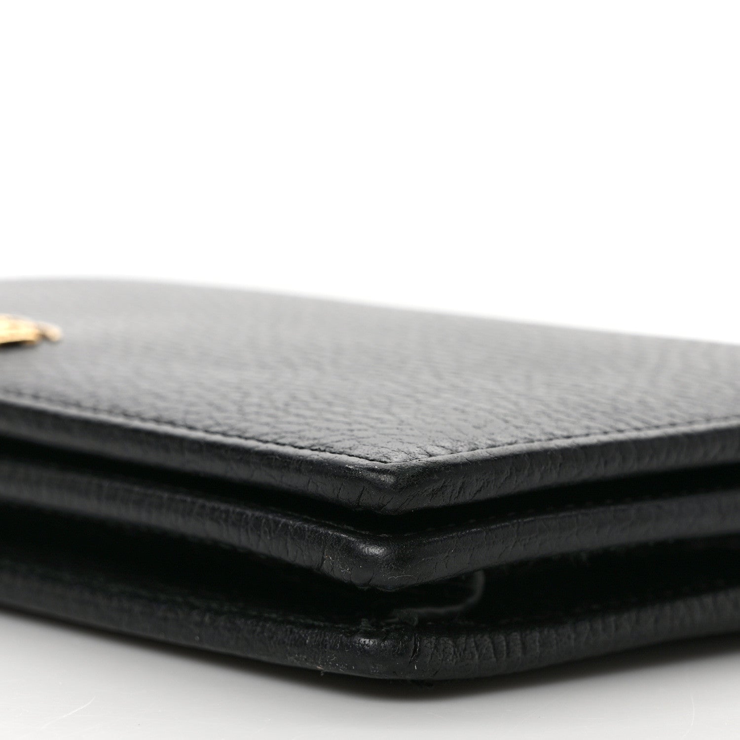 Gucci Calfskin Mini GG Marmont Chain Wallet Black 8 of 10