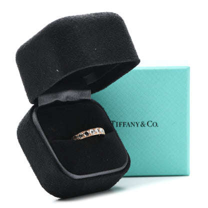 Tiffany 18K Rose Gold Diamond Metro Rose Cut Eternity Band Ring 49 5 5 of 5