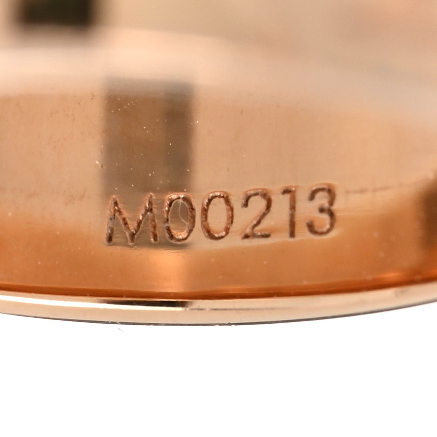 Brass Monogram Engraved Nanogram Ring S Pink Gold