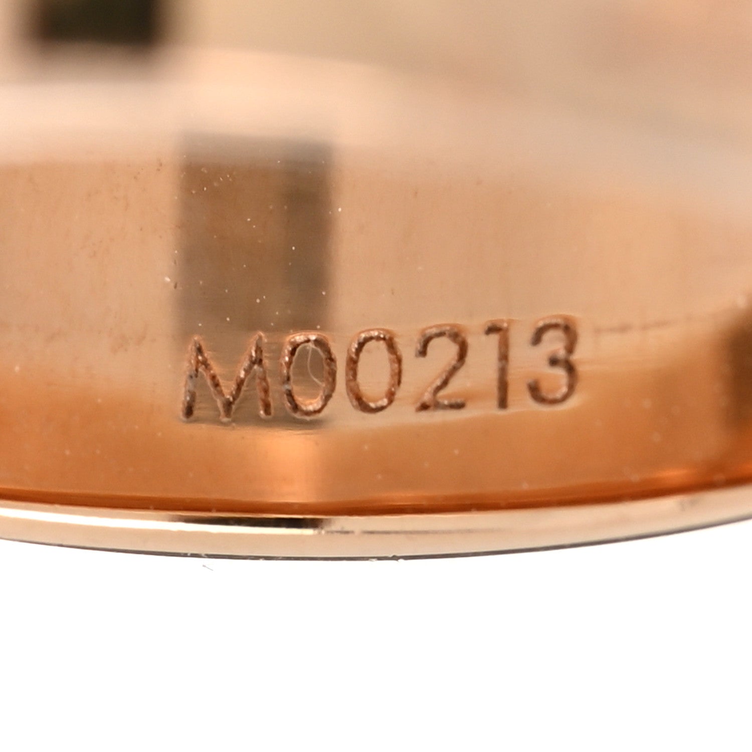 Louis Vuitton Brass Monogram Engraved Nanogram Ring S Pink Gold 4 of 9