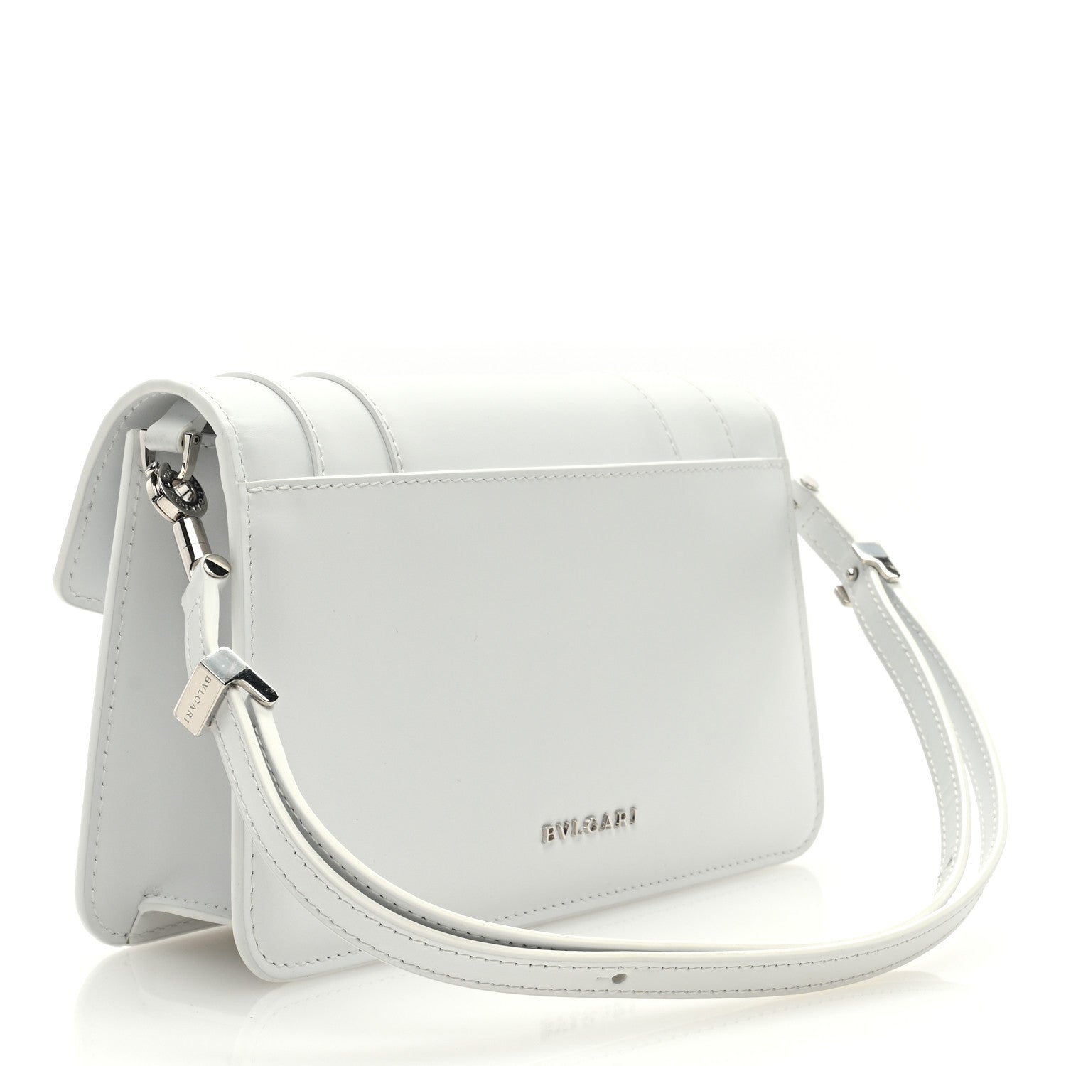 Bulgari Calfskin Serpenti Forever East West Shoulder Bag Opal Grey 4 of 10