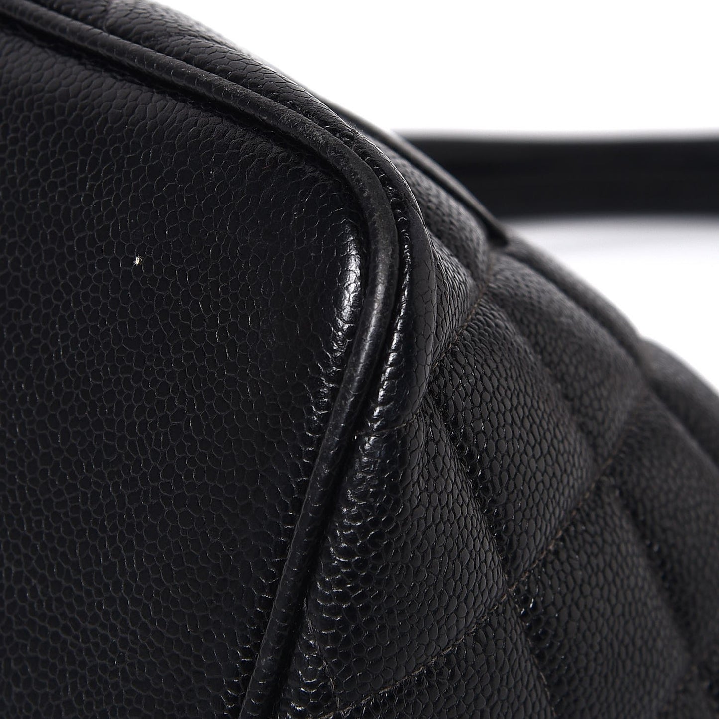 Caviar Quilted Medallion Tote Black