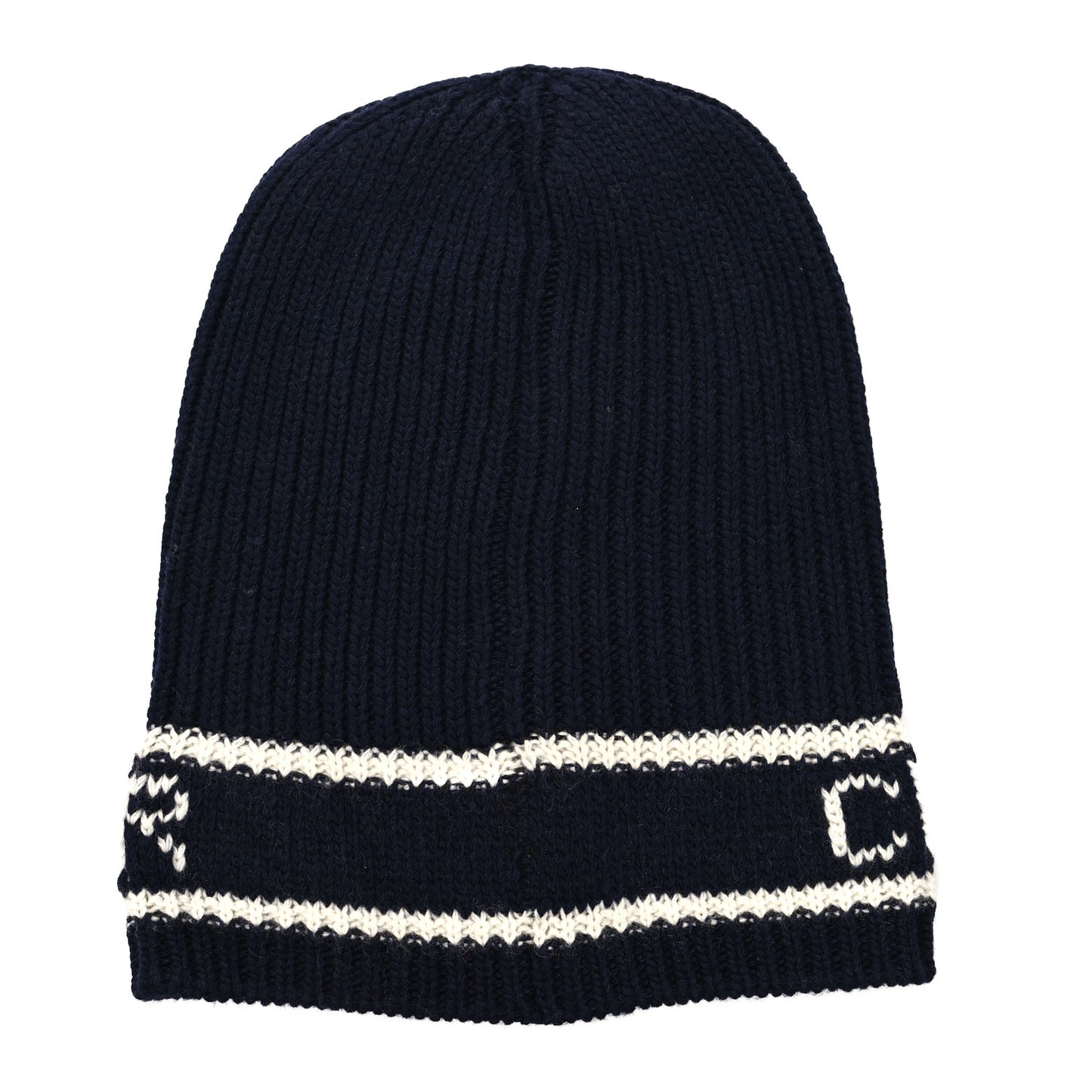 Wool Cashmere Star Beanie Blue Marine