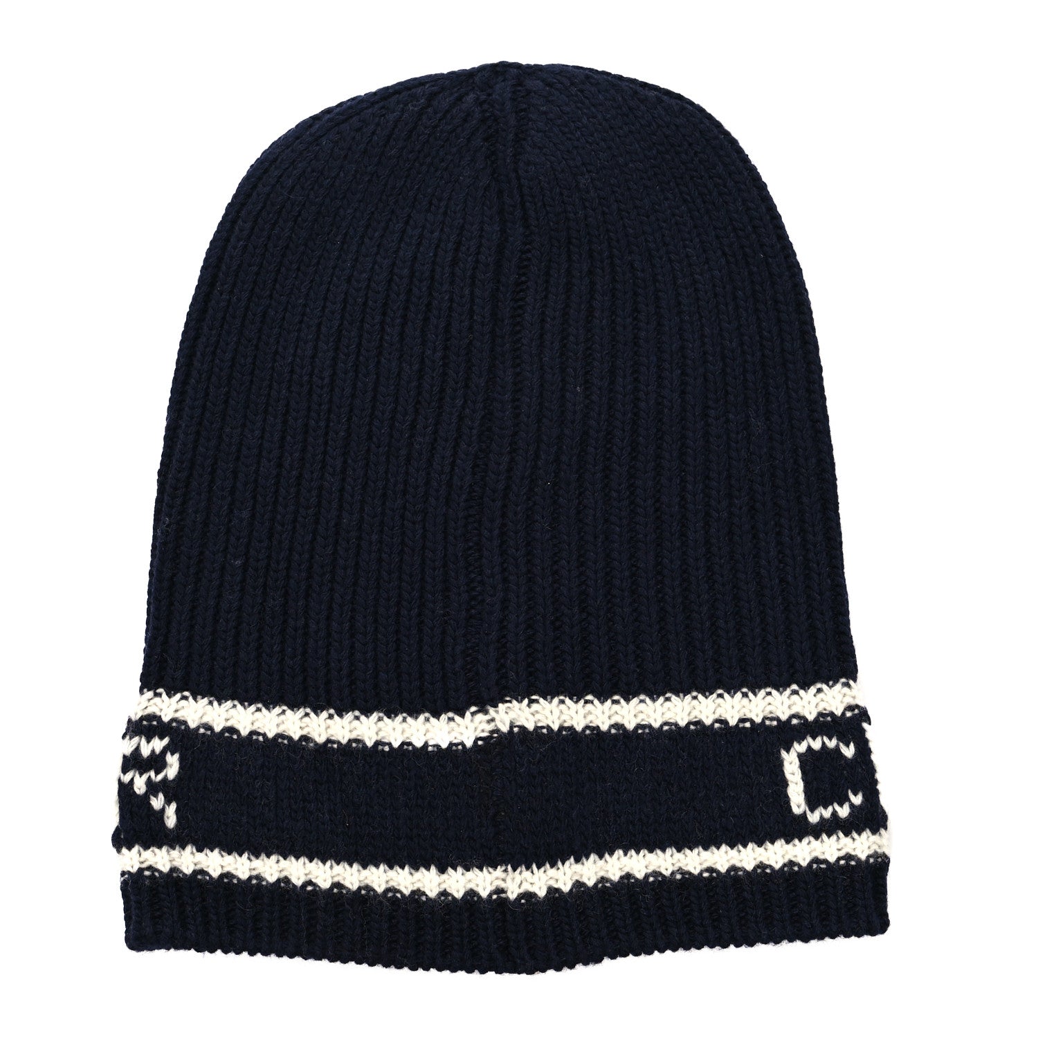 Christian Dior Wool Cashmere Star Beanie Blue Marine 2 of 4