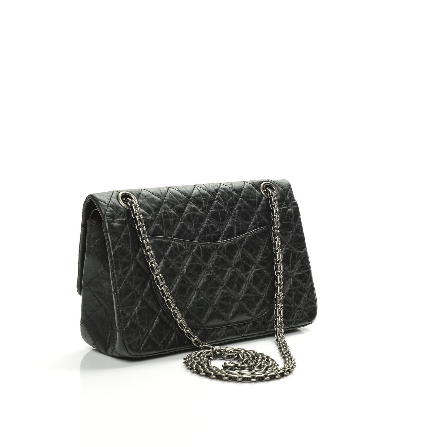 Aged Calfskin Quilted 2.55 Reissue 225 Flap Black