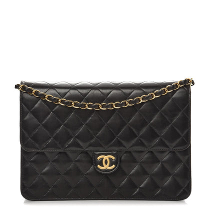 Chanel Lambskin Quilted Medium Single Flap Black 1 of 10