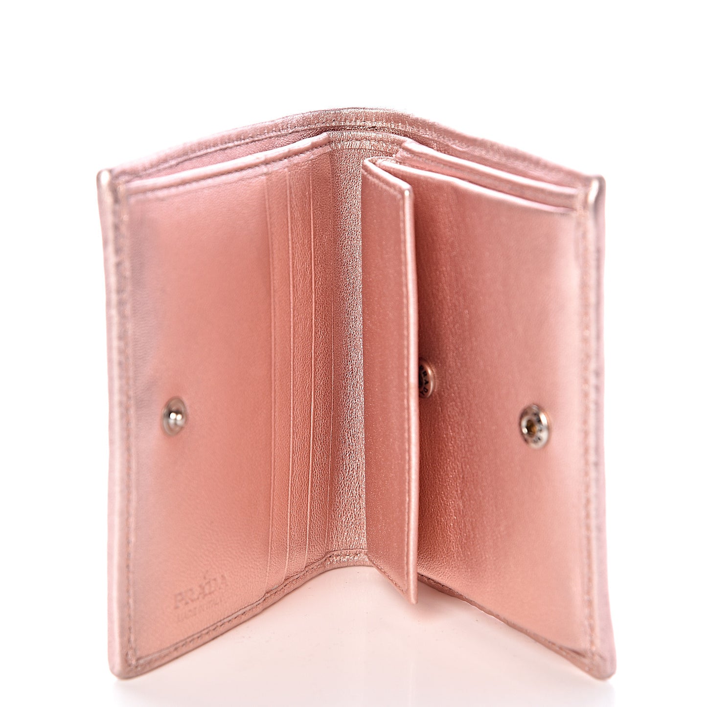 Metallic Nappa Impunture Diagramme Wallet Rosa Mordore