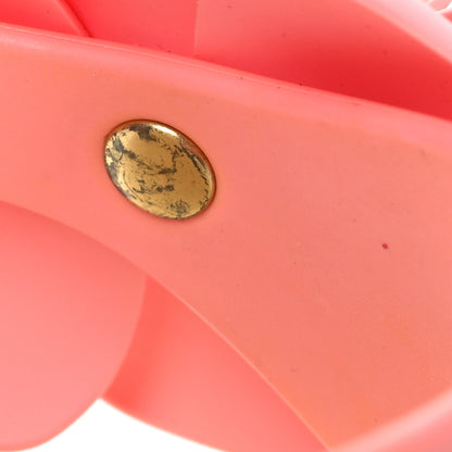 Chanel Jelly Quilted Camellia Thong Sandal 39 Pink Beige 9 of 11