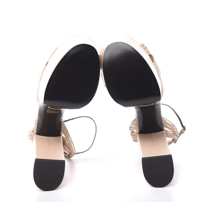Gucci Malaga Kid Crawford Knotted Strap Platform Sandals 39 Beige 5 of 8