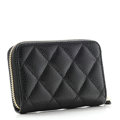 Chanel Caviar Quilted Zip Coin Purse Black 3 of 7