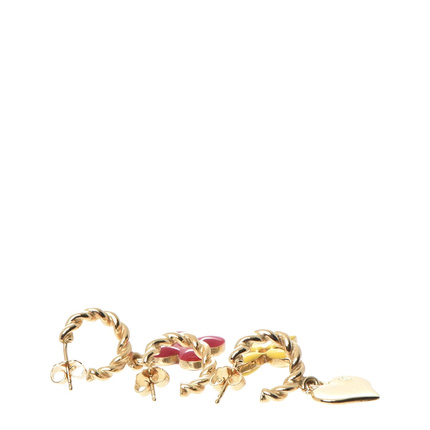 Sweet Monogram Earrings Gold