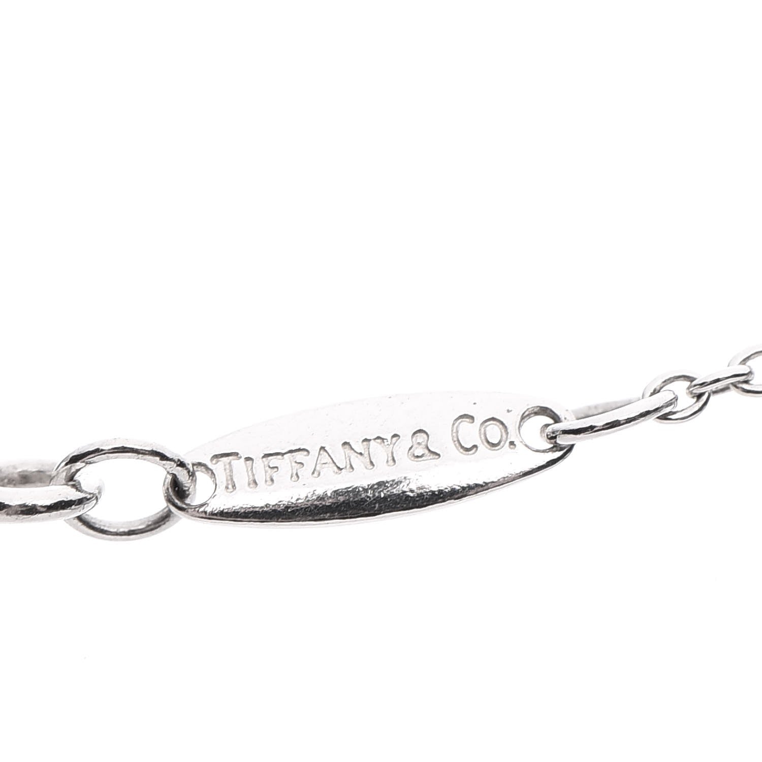 Tiffany Sterling Silver Diamond .09ctw Elsa Peretti Diamonds by the Yard Three Station Necklace 7 of 9