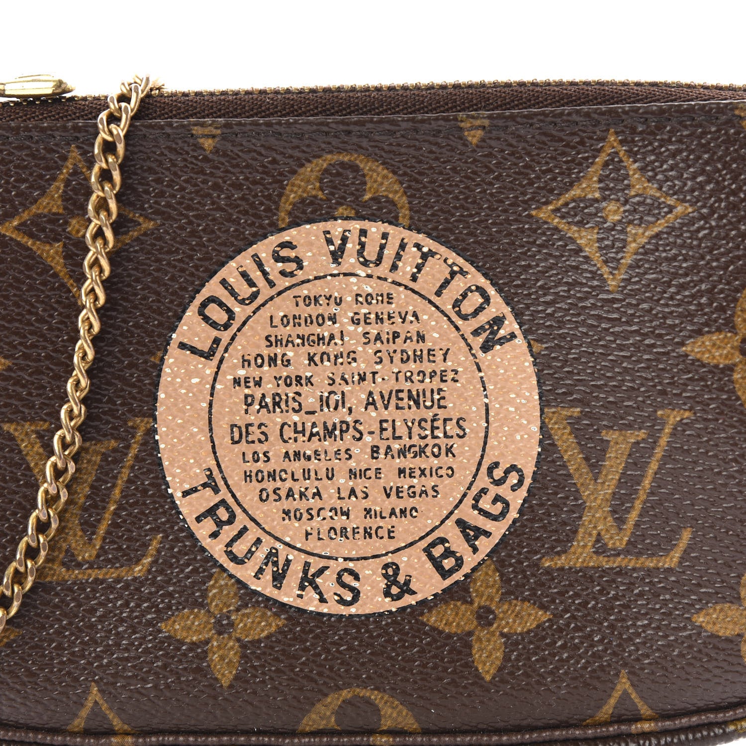 Louis Vuitton Monogram Complice Trunks and Bags Mini Pochette Accessories Beige 9 of 10
