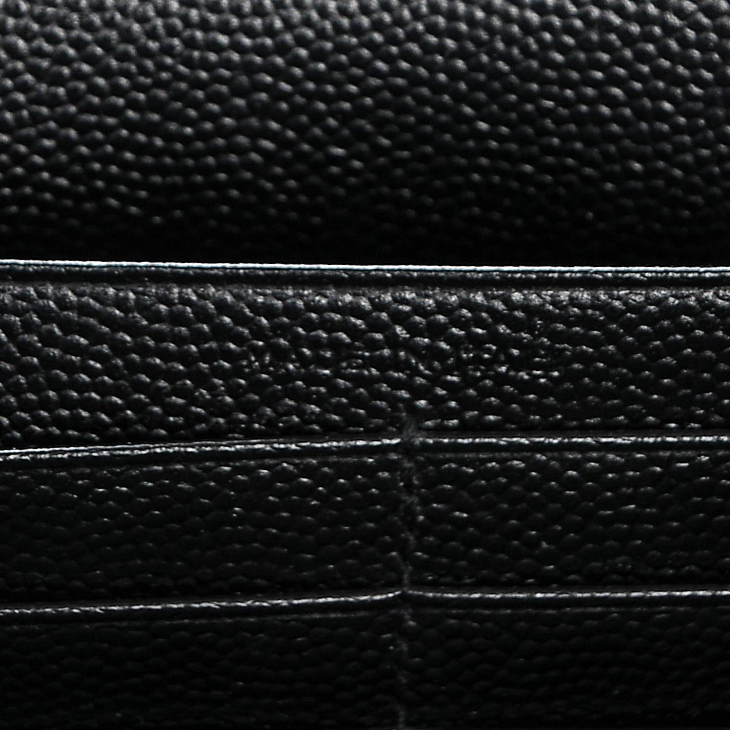 Grain De Poudre Matelasse Chevron Monogram Chain Wallet Black
