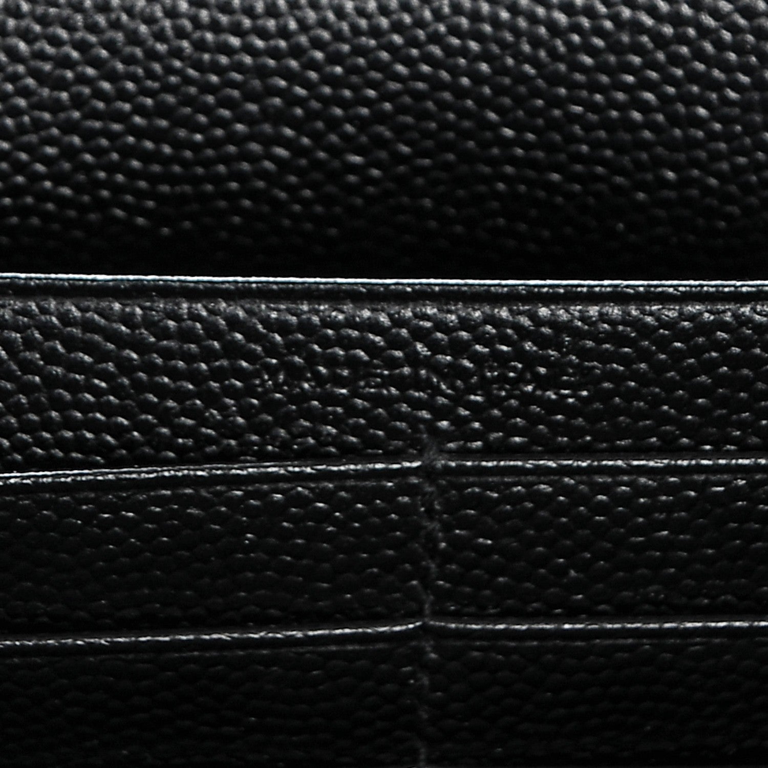 Saint Laurent Grain De Poudre Matelasse Chevron Monogram Chain Wallet Black 7 of 7
