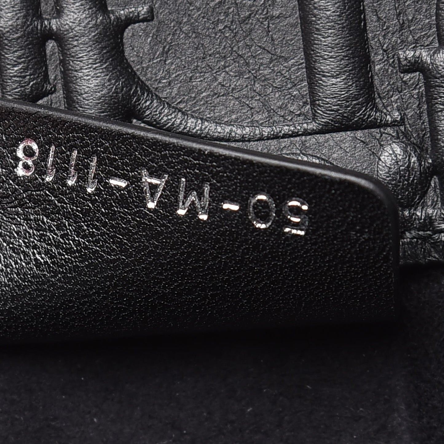Oblique Calfskin Embossed Book Tote Black