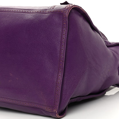 Balenciaga Agneau Classic Silver Hardware Riva Velo Purple 10 of 19