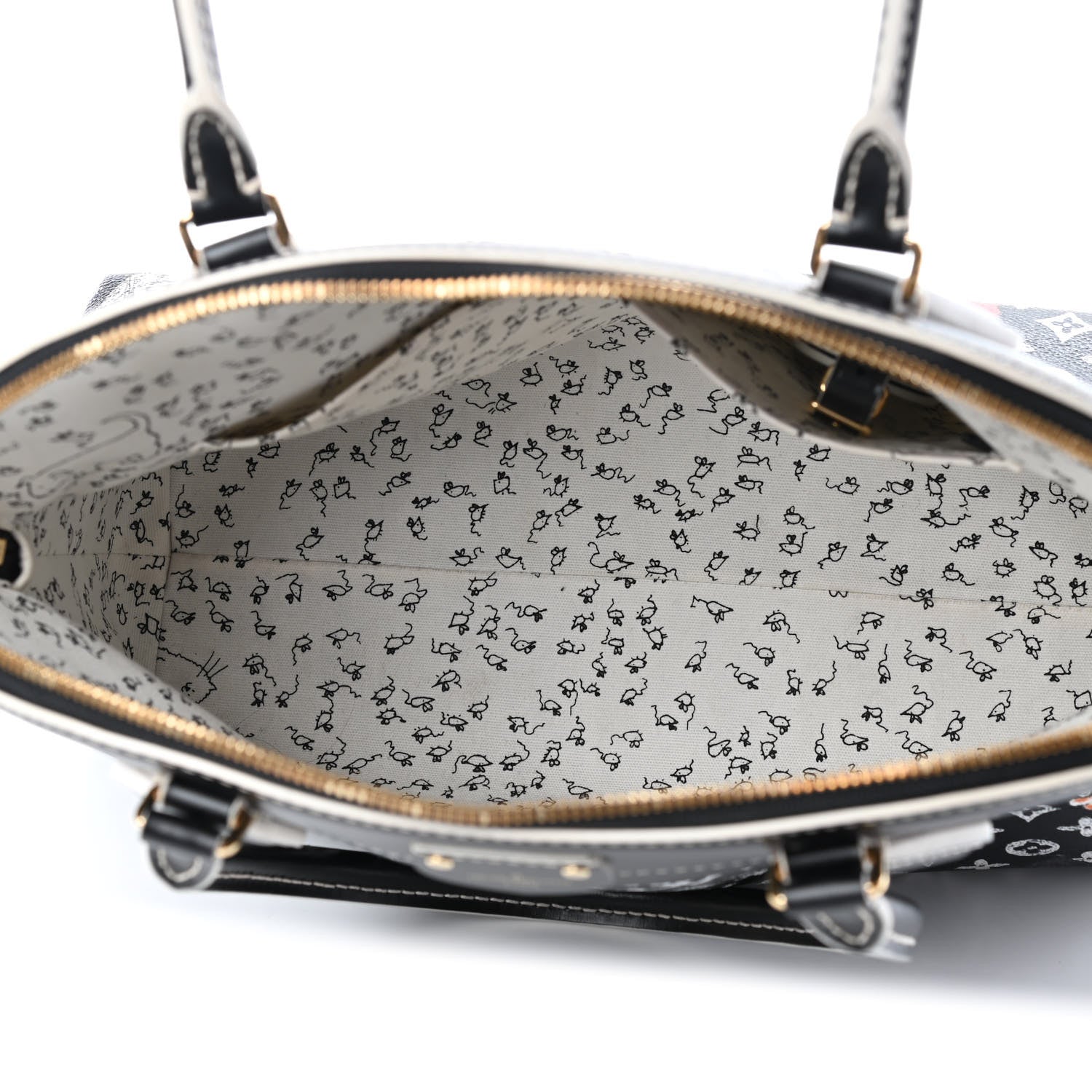 Louis Vuitton Calfskin Catogram Alma Souple MM Black 4 of 4