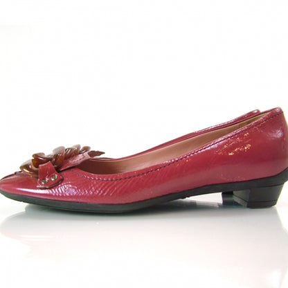 Miu Miu Patent Leather Flats 36 Cranberry 2 of 7