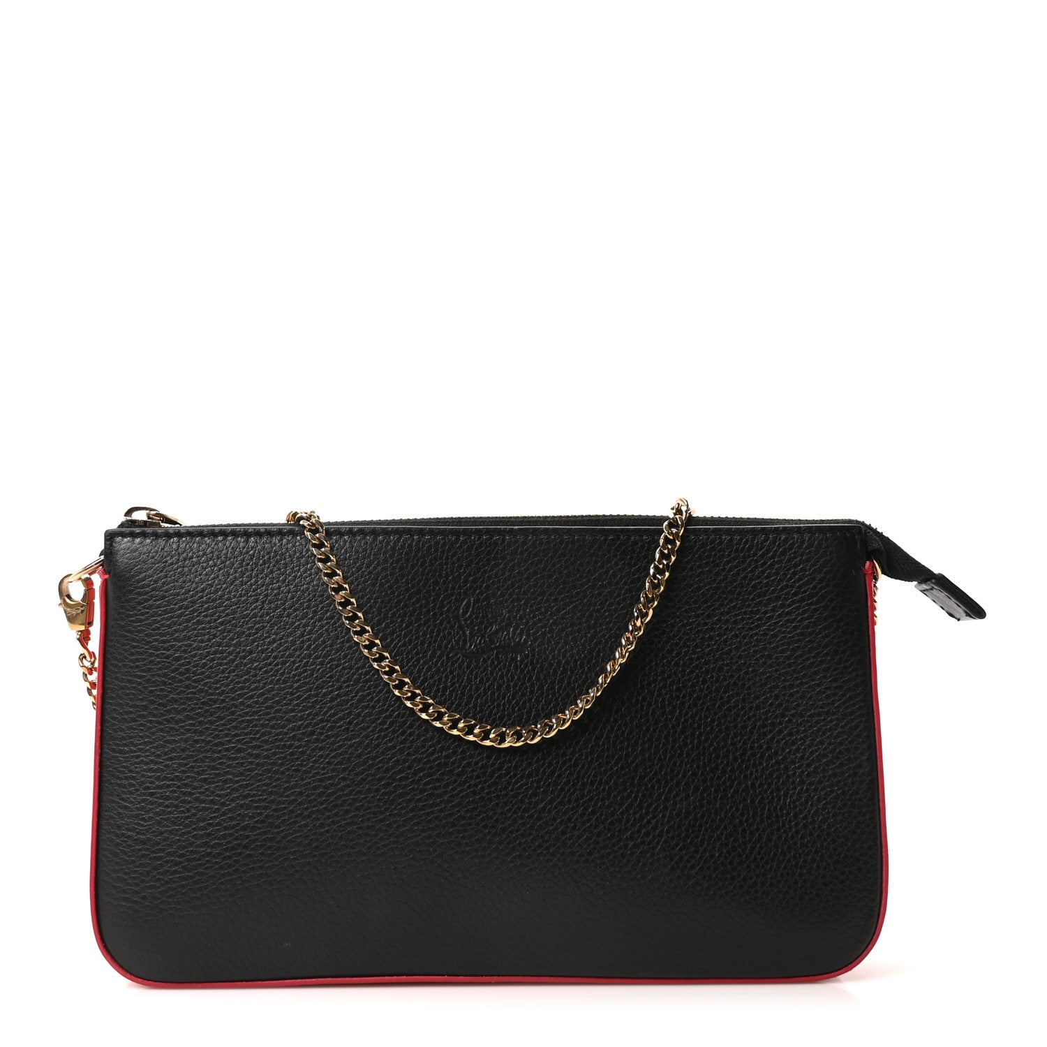 Christian Louboutin Calfskin Loubila Chain Clutch Black 1 of 9