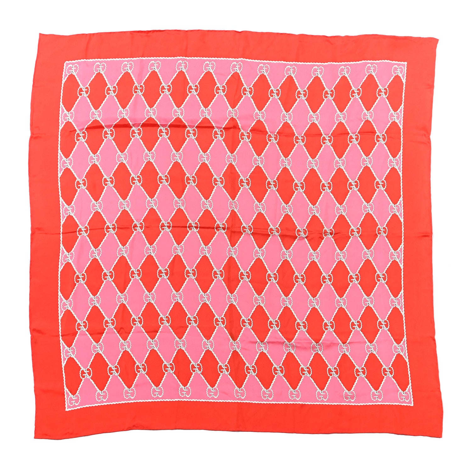 Gucci Silk Monogram Scarf Red Pink 1 of 4