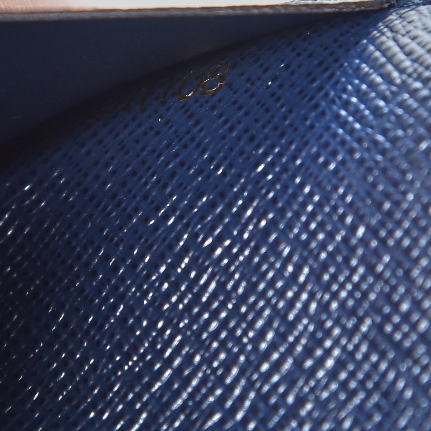 Calfskin Jeanne Wallet Zippered Insert Dark Blue