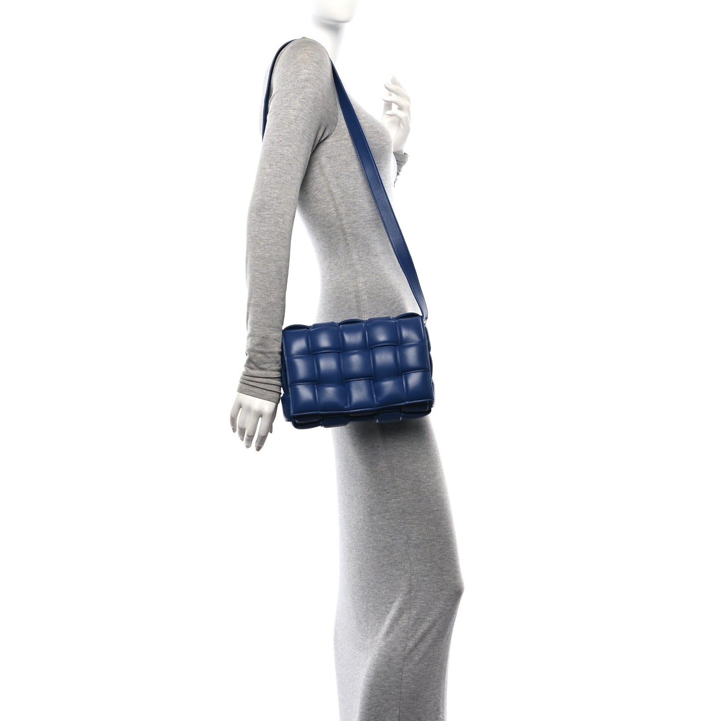 Nappa Maxi Intreccio Padded Cassette Crossbody Bag Cruise