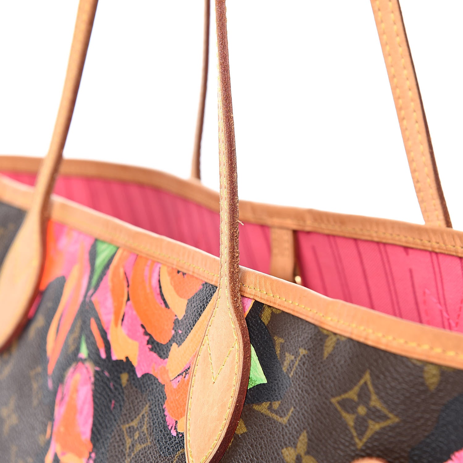 Louis Vuitton Monogram Roses Neverfull MM 12 of 13