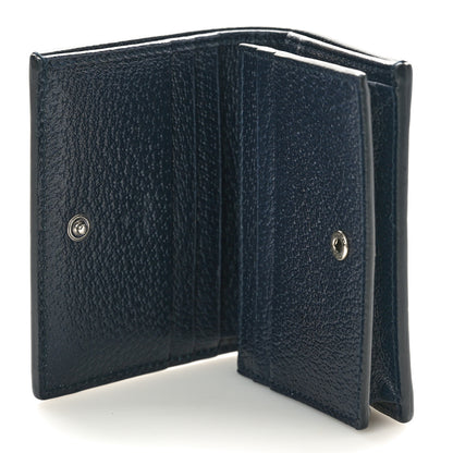 Gucci GG Supreme Monogram Textured Dollar Calfskin Web Ophidia Card Case Beige Blue 5 of 8