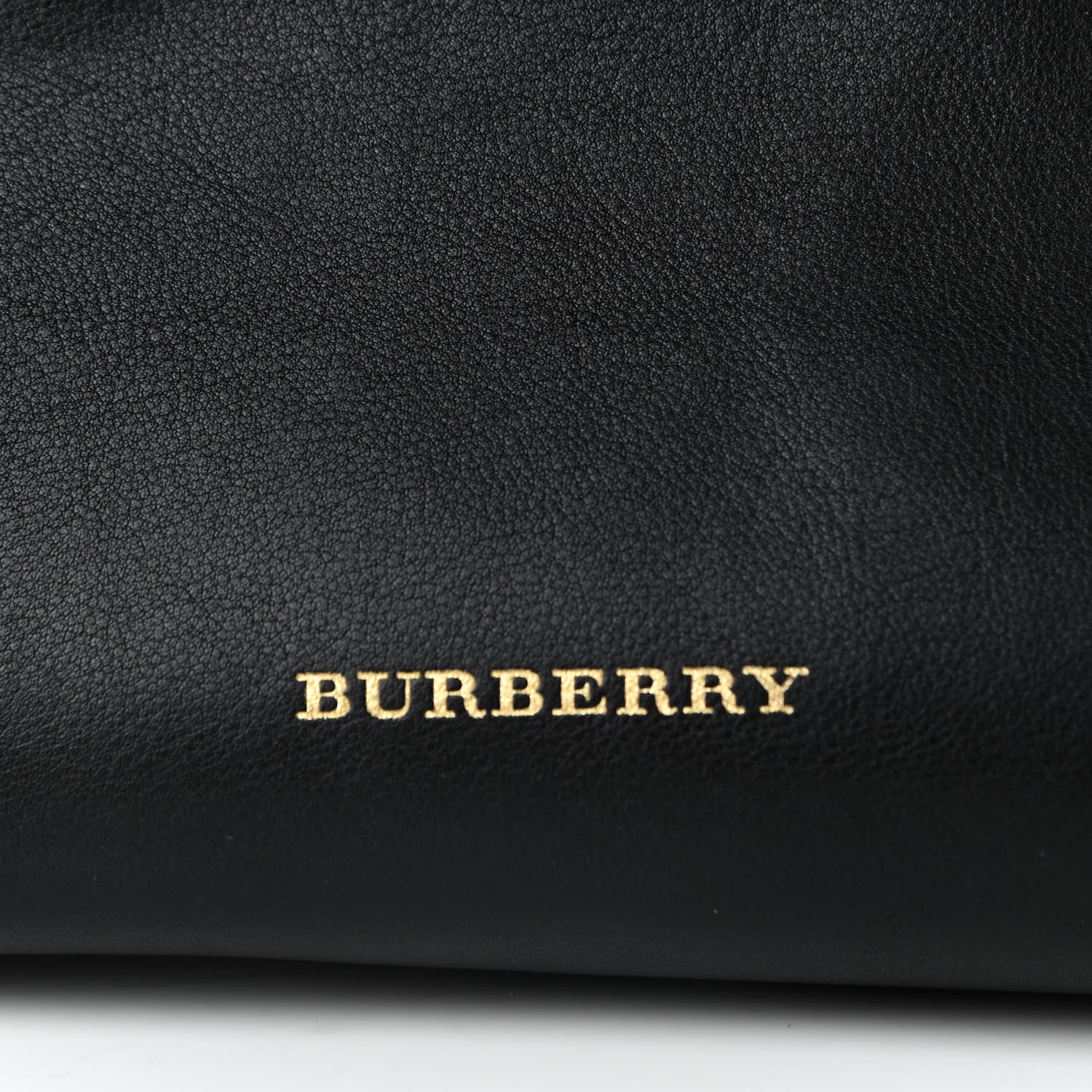 Burberry Calfskin House Check Small Banner Tote Black 8 of 12