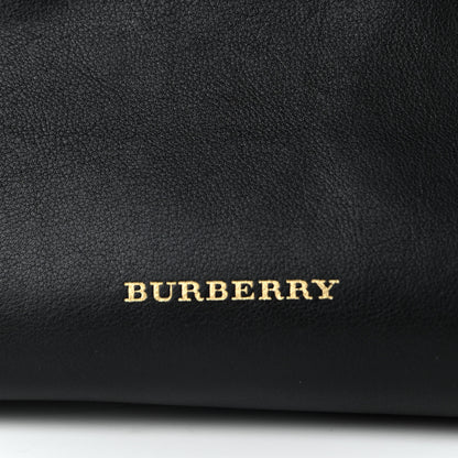 Burberry Calfskin House Check Small Banner Tote Black 8 of 12