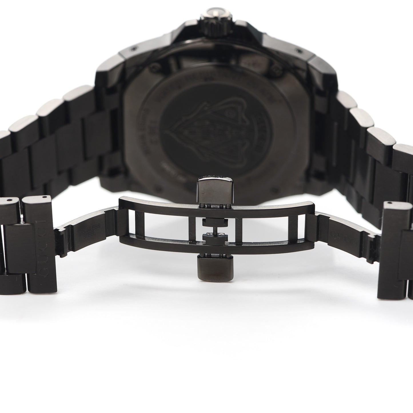 PVD Stainless Steel 45mm Dive Quartz Watch Black