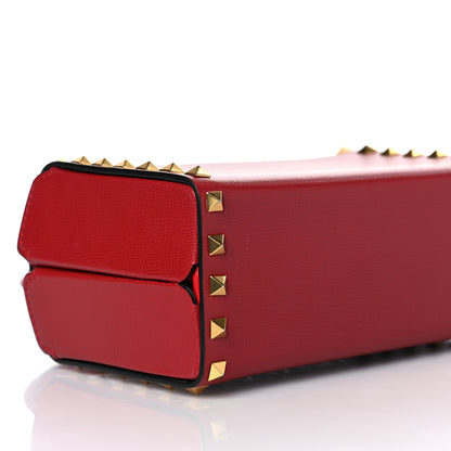Valentino Garavani Grainy Calfskin Rockstud Alcove Box Top-Handle Bag Rouge Pur 7 of 8