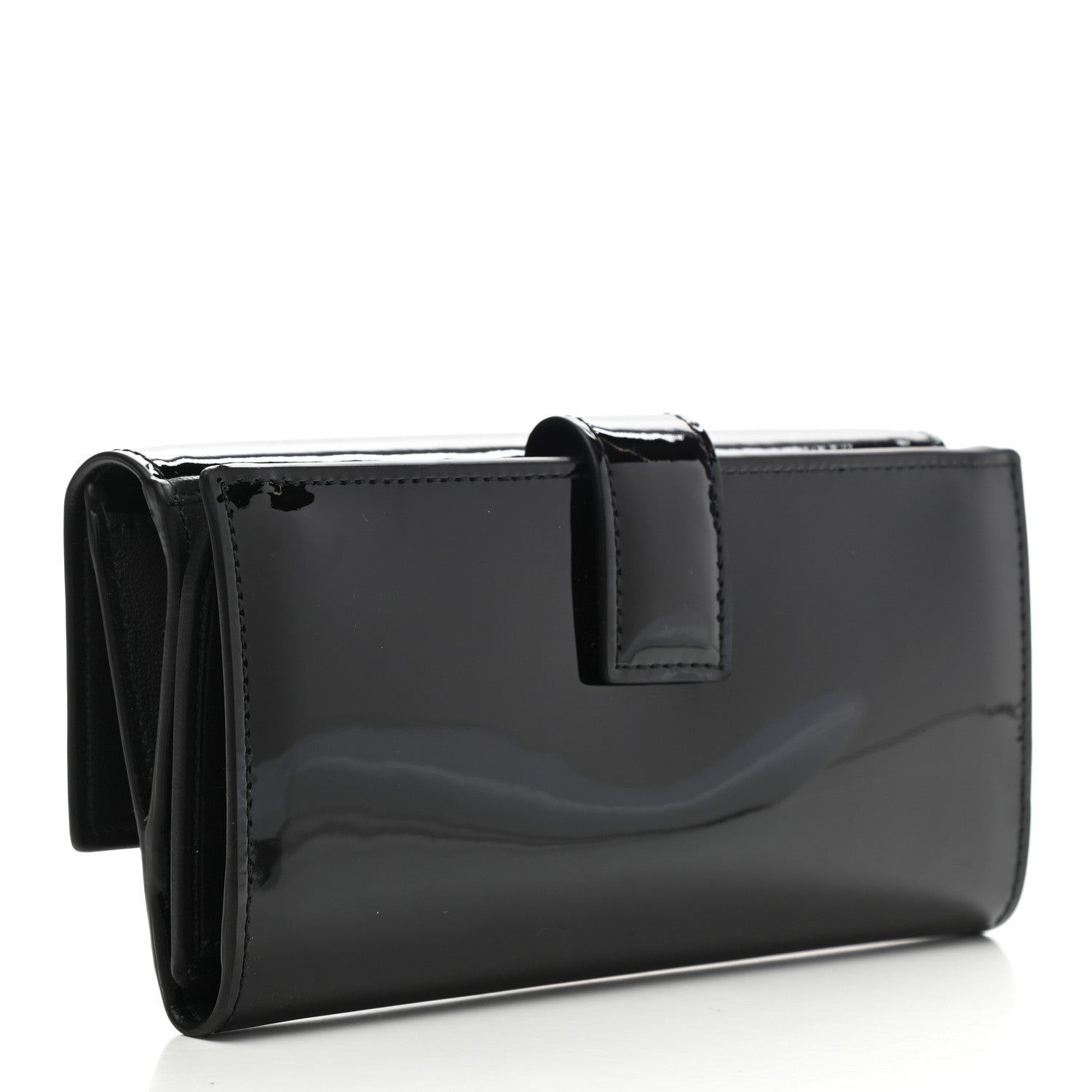 Alexander McQueen Patent Skull Continental Wallet Black 3 of 10
