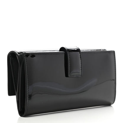 Alexander McQueen Patent Skull Continental Wallet Black 3 of 10