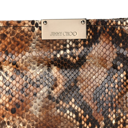 Jimmy Choo Snakeskin Clutch Brown 7 of 10