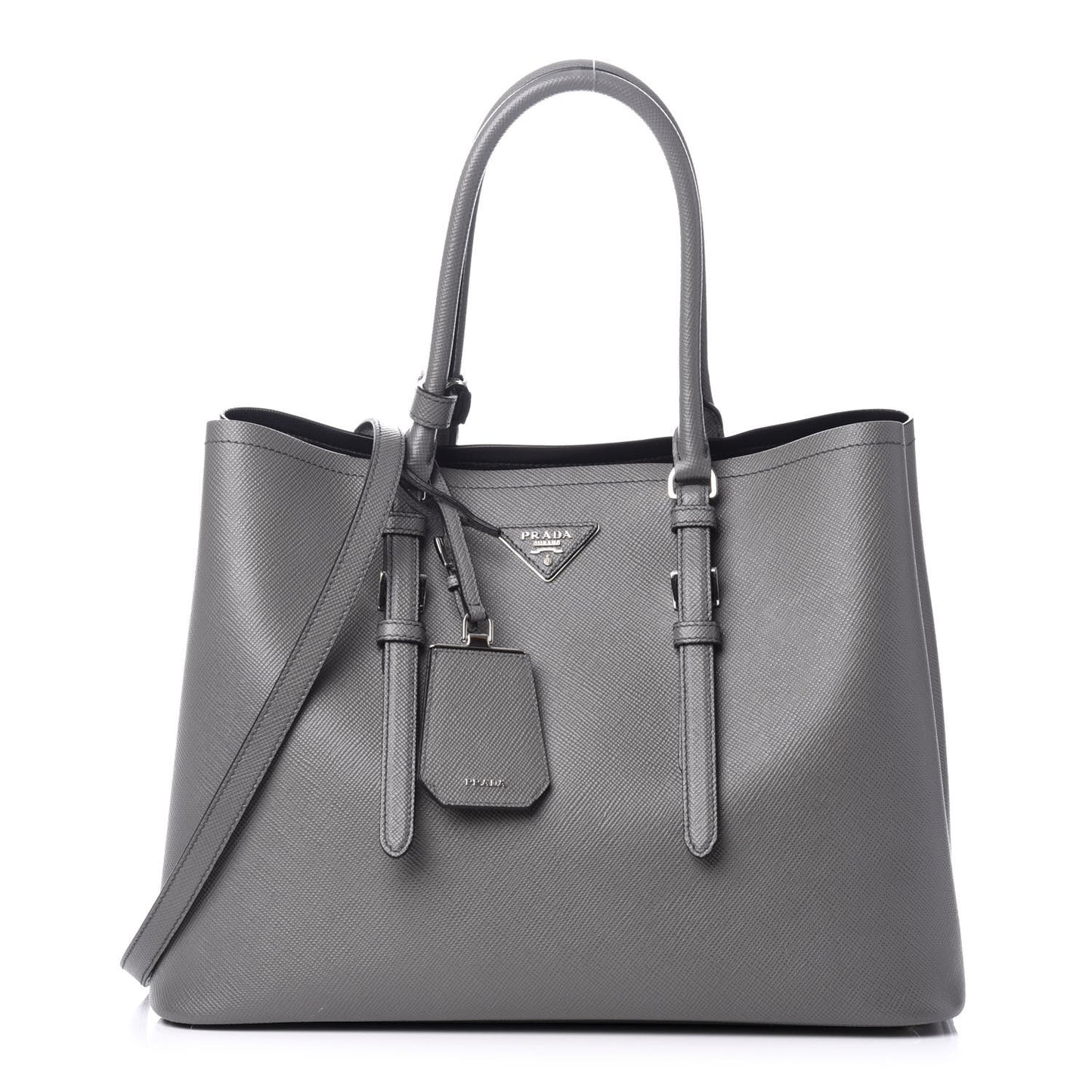 Saffiano Cuir Large Double Bag Marmo