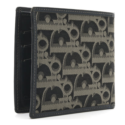 Christian Dior Monogram Compact Wallet Black 3 of 6