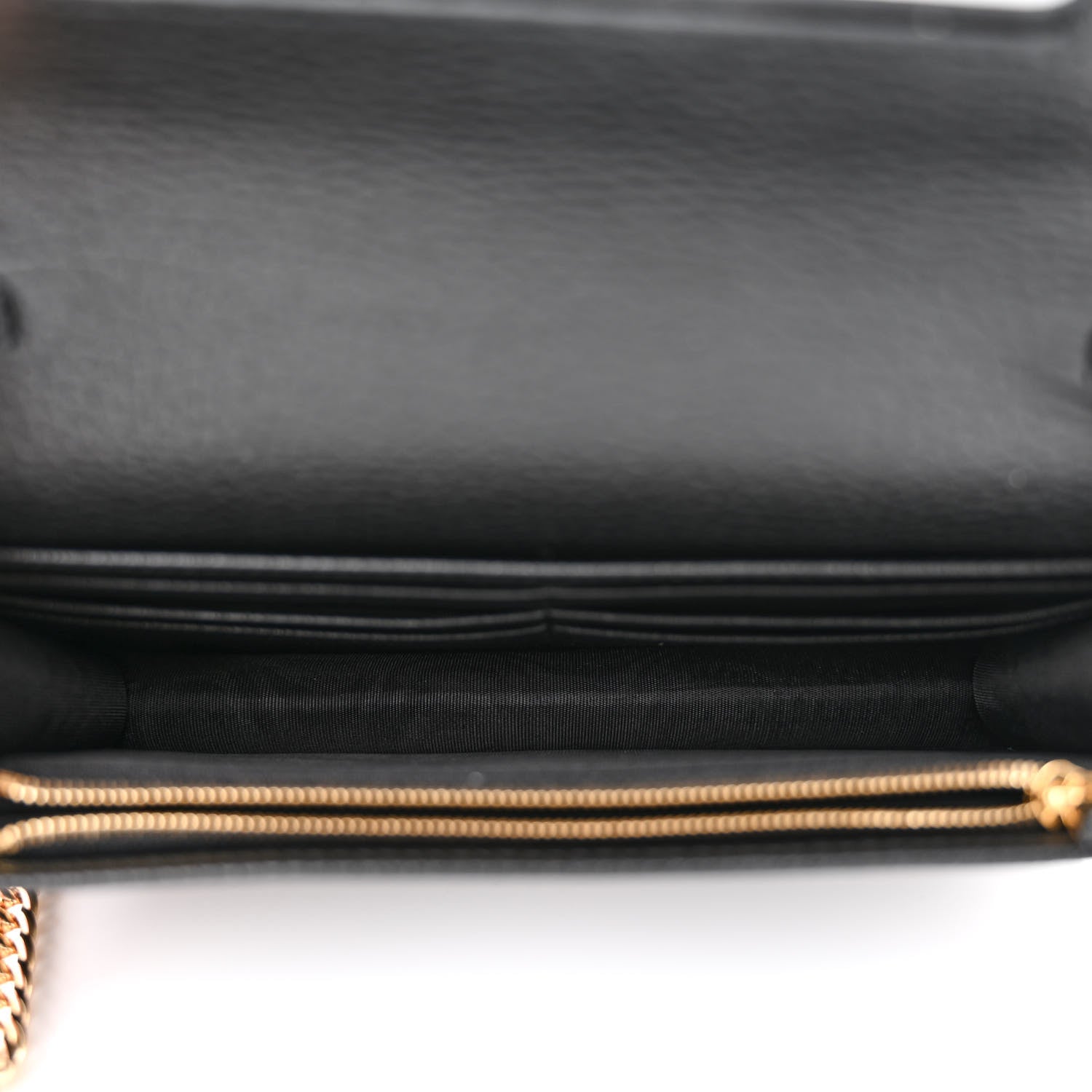 Gucci Calfskin Mini GG Marmont Chain Wallet Black 5 of 11