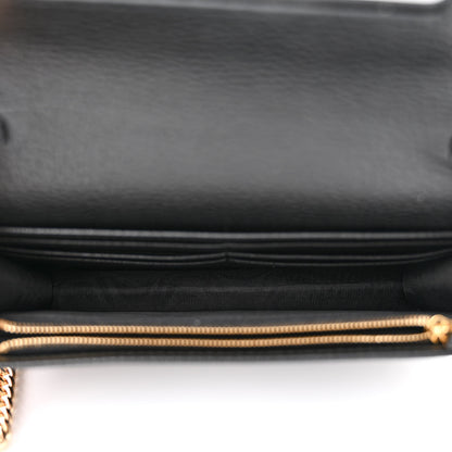 Gucci Calfskin Mini GG Marmont Chain Wallet Black 5 of 11