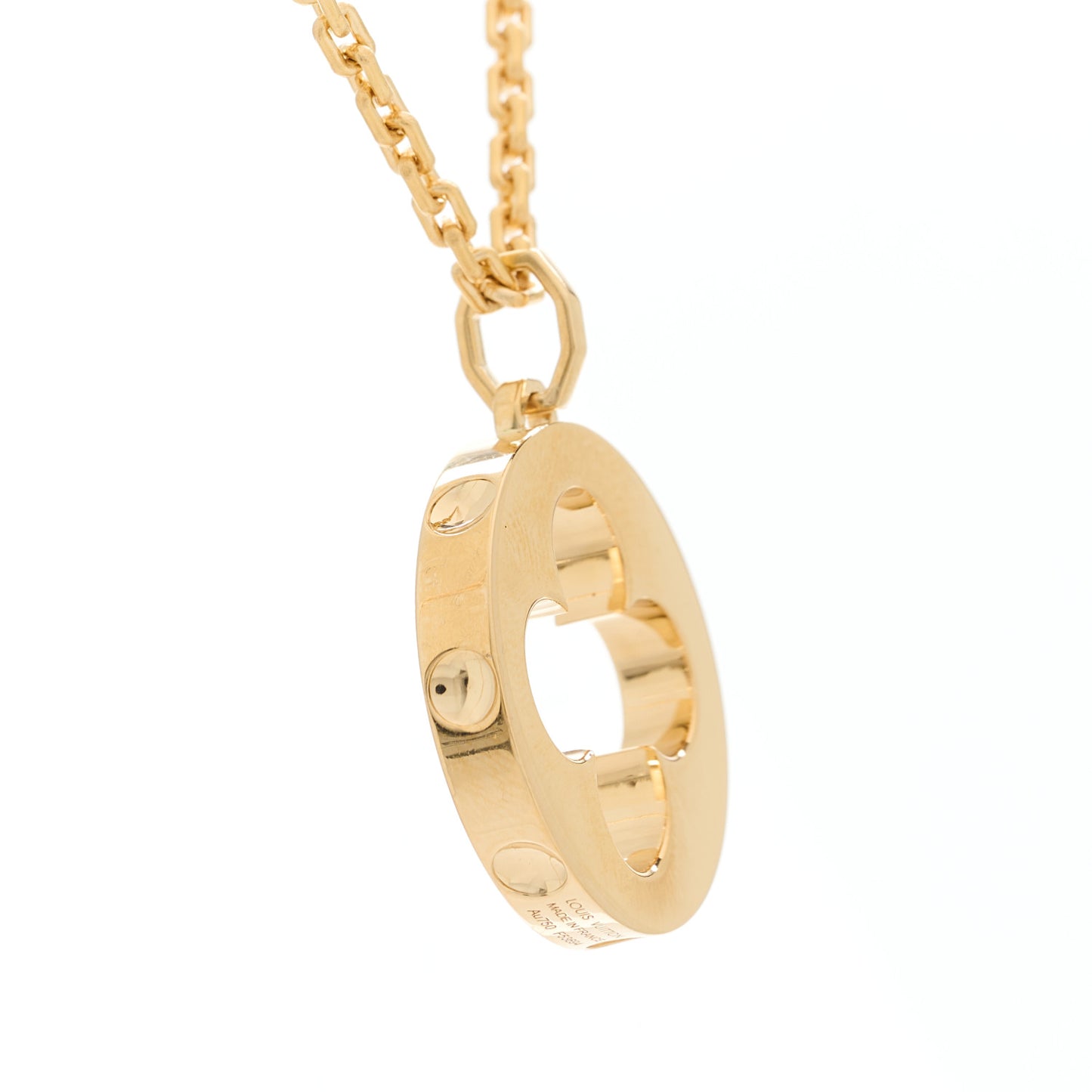 18K Yellow Gold Empreinte Medallion Necklace