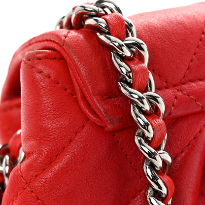 Chanel Washed Lambskin Quilted Medium Chain Around Messenger Red 13 of 13