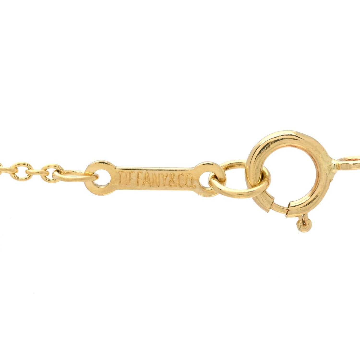 Tiffany 18K Yellow Gold Diamond .25ct Elsa Peretti Diamonds by the Yard Pendant Necklace 5 of 5