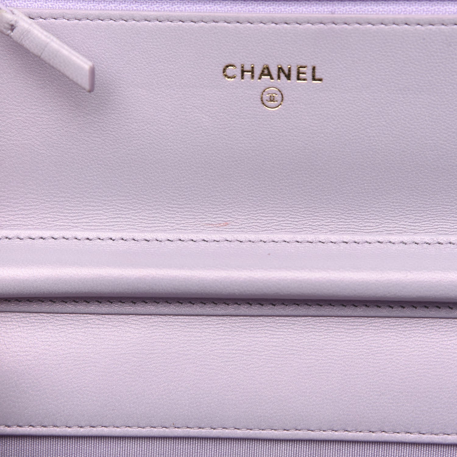 Chanel Patent Calfskin Quilted Boy Wallet On Chain WOC Purple 14 of 14
