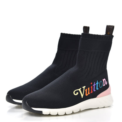 Louis Vuitton Stretch Fabric Aftergame Wave Sneaker Boots 36.5 Black 3 of 8