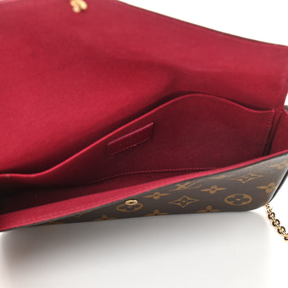 Louis Vuitton Monogram Pochette Felicie Chain Wallet Fuchsia 5 of 9