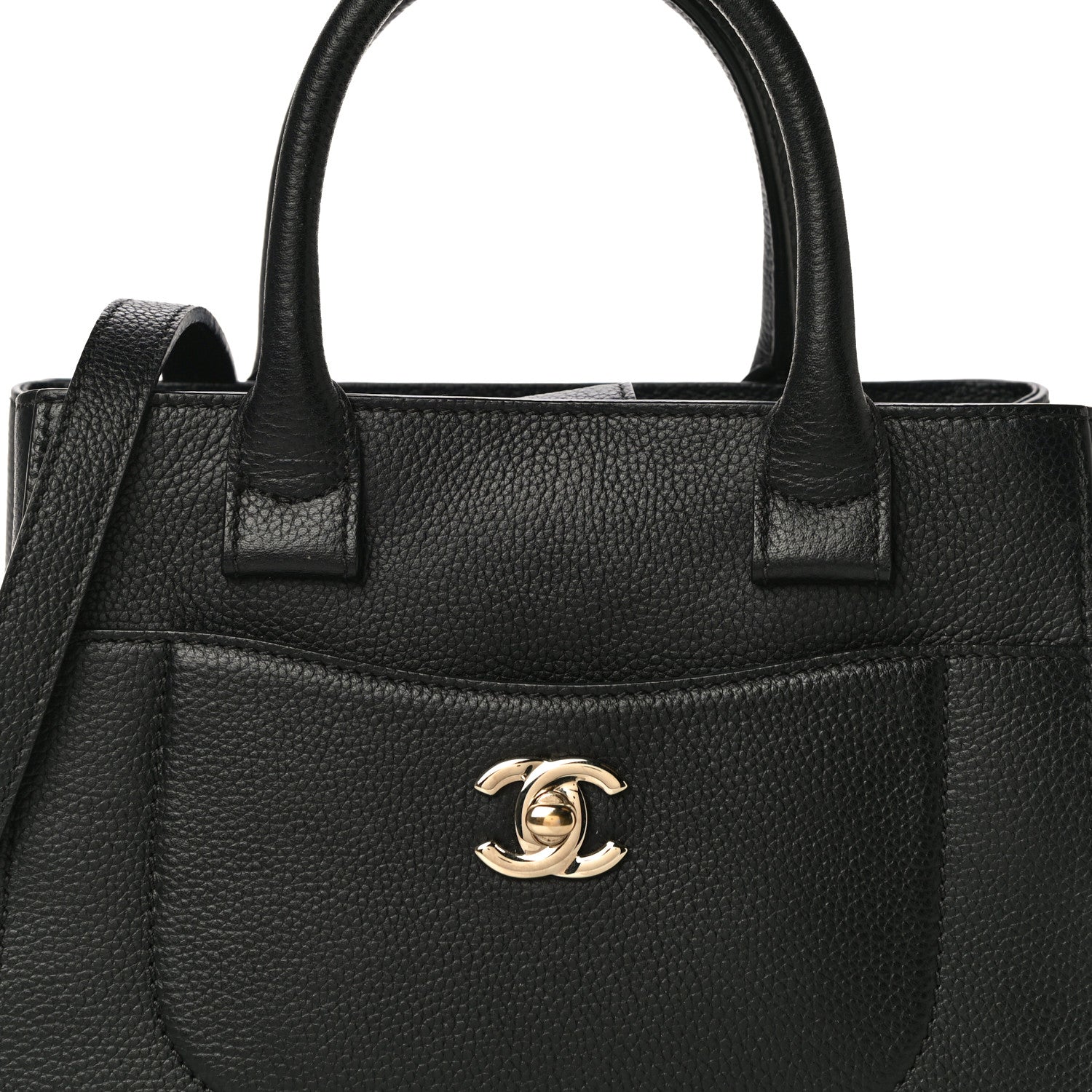 Chanel Grained Calfskin Mini Neo Executive Shopper Tote Black 8 of 10