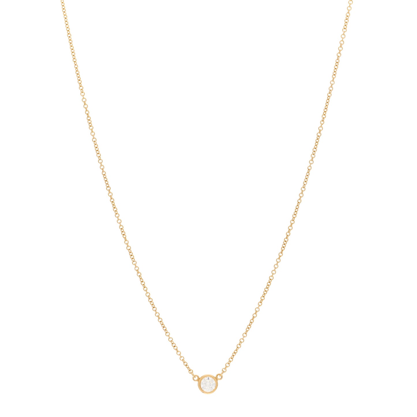 18K Yellow Gold Diamond .20ct Elsa Peretti Diamonds by the Yard Pendant Necklace