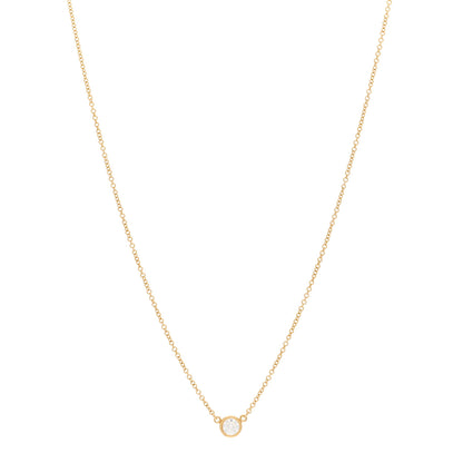 Tiffany 18K Yellow Gold Diamond .20ct Elsa Peretti Diamonds by the Yard Pendant Necklace 1 of 5